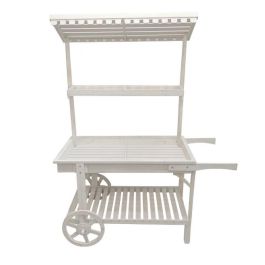 DKD Home Decor 58 x 168 x 115 cm Expositor Blanco Abeto, MDF con Carro y Ruedas Desmontable Precio: 206.49999997. SKU: B1ABJGVBJ5