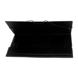 Carpeta Liderpapel Gomas Folio Solapas Plastico Negra