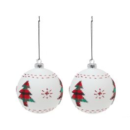Bolas de Navidad 8 cm (2 uds) Cristal Blanco Precio: 3.95000023. SKU: S1107270