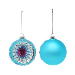Bolas de Navidad 8 cm (2 uds) Cristal Azul Precio: 3.95000023. SKU: S1107266
