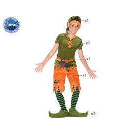 Disfraz para Niños Duende Verde Naranja (6 Pcs) 5-6 Años