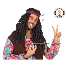 Set de Complementos de Disfraces Hippie Multicolor Años 60