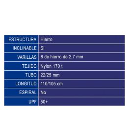 Sombrilla 180 cm UPF 50+ Marinero