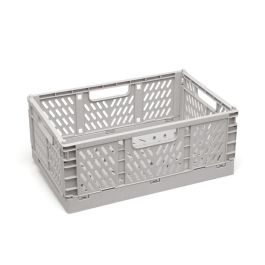 Caja De Almacenaje Plegable Gris 30x20x12 Caja De Almacenaje Plegable Gris 30x20x12