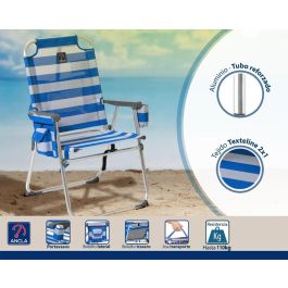 Silla De Aluminio Fija 87x47X37 cm Texteline 2x1 Marinero