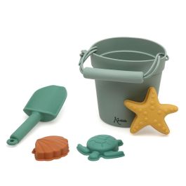 Set Juego De Playa De Silicona Verde Set Juego De Playa De Silicona Verde