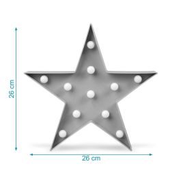 Estrella 27.5*27.5*4.5 cm Led Gris