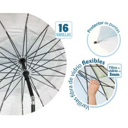 Parasol Pavo Real 220 cm Orient. Aluminio Oxford Upf50+ Verde 210D 28-32 mm