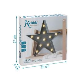 Estrella 27.5*27.5*4.5 cm Led Gris