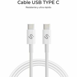 Cable USB-C a USB-C Subblim PLUS Negro 1 m
