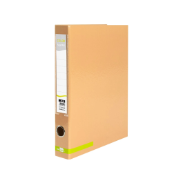 Liderpapel Carpeta 2 Anillas 25 mm A4 Forrado Color System Melocoton con Ollao y Tarjetero