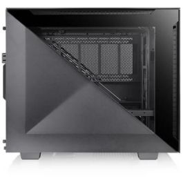 Thermaltake Divider 200 TG Black Micro Torre PC, Micro ATX/Mini-ITX, con Ventana de Vidrio Templado y USB-C
