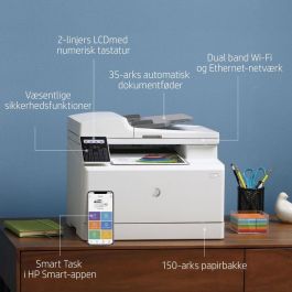 HP M183fw Color LaserJet Pro MFP, Impresora Multifunción Láser Color Inalámbrica con Fax, Productividad y Conectividad Móvil