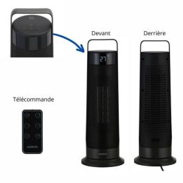 Oceanic OCEASFT2000 Calefactor Cerámico Oscilante 2000W con Mando a Distancia - Negro