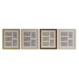 Marco Multifoto Scandi DKD Home Decor Natural Beige 2 x 38 x 34 cm (4 Unidades) Precio: 40.49999954. SKU: B15CFH3XTP