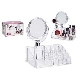 Berilo Organizador con Espejo 16 Huecos 22x8x12 cm (12 Unidades)