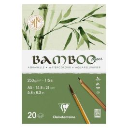 Bloc De Dibujo Clairefontaine Bamboo Aquarelle Encolado Blanco Grano Fino Tecnicas Mixtas A5 250G 20H 4 unidades Precio: 24.88999968. SKU: B1A97PY6LM