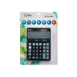 Liderpapel xf31 Calculadora Sobremesa 14 Dígitos Solar y Pilas Color Negro 170x122x35 mm