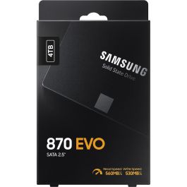 Samsung 870 EVO SSD 2.5" 4TB SATA III, Velocidad Lectura 560MB/s, Escritura 530MB/s para PC/Portátil