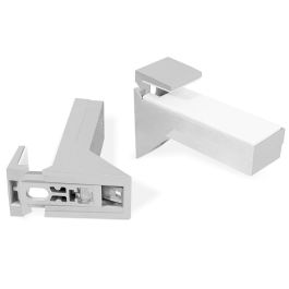 Italiana Ferramenta Soporte para Estante Mural Modelo Kalabrone, Pack 2 Unidades, Acabado Gris