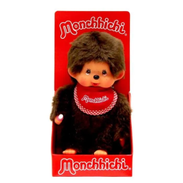 Bandai Monchhichi Peluche Niño Babero Rojo 20 cm