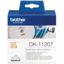 Brother DK11207 - Rollo de Etiquetas Precortadas Circulares 58 mm para CD/DVD, Película Plástica, 100 Etiquetas Precio: 24.50000014. SKU: B1J6FV8DTL