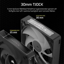 Corsair CO-9051033-WW iCUE LINK RX120 RGB MAX Ventilador de Caja para PC, 120mm RGB, Negro, 2000 RPM