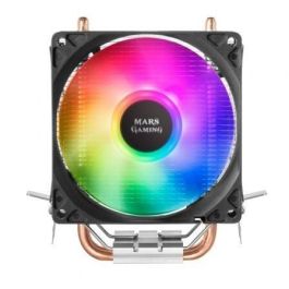 Mars Gaming MCPUARGB Ventilador con Disipador CPU 9cm, TDP 130W, 2 Heatpipes, Iluminación RGB Chroma, Multisocket Universal, Bajo Ruido