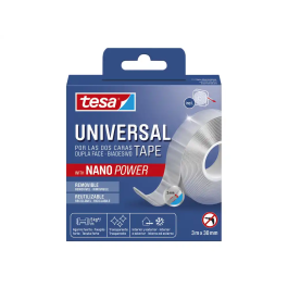 Tesa Cinta Adhesiva Doble Cara Nano Universal Transparente 3 mt x 30 mm Precio: 9.5000004. SKU: B1GN2W8FJE