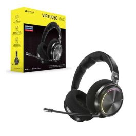 Corsair Virtuoso Max Wireless Auriculares Inalámbricos para Juego, Negro, CA-9011372-WW
