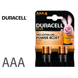 Duracell Pila Alcalina Plus AAA Power Boost Blister de 4 ud Precio: 4.68999993. SKU: B1596KBYQE