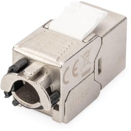Digitus Keystone Jack Cat6a Apantallado, Módulo Rj-45/LSA, Organizador Cables Inteligente, Plata, Set 24 Unidades