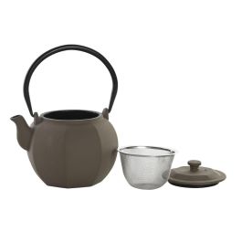 DKD Home Decor Tetera Oriental Hierro Colado 780ml Negro Beige 12.5x19x15cm Apta Inducción Gas Vitrocerámica Set 2 Unidades DKD Home Decor Tetera Oriental Hierro Colado 780ml Negro Beige 12.5x19x15cm Apta Inducción Gas Vitrocerámica Set 2 Unidades