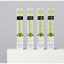 Naturtint INSTANT ROOT RETOUCH Retocador Temporal de Canas 2 en 1, Cobertura 100%, Negro, 10 ml