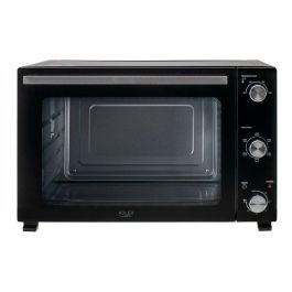 Adler Ad 6026 Horno Eléctrico 48 L 1800W, Acero Inoxidable Negro, Convección y Asador, Temperatura 90-230°C, Temporizador 60 min, 5 Modos de Horneado, Con Rejilla y Bandeja