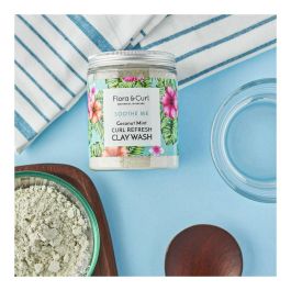 Flora Curl Champú en Polvo Coconut Mint Curl Refresh Clay Wash para Rizos, 260g - Con Arcilla y Extractos Naturales