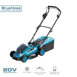 Koma Tools Cortacésped 20V, Ancho de Corte 330mm, Altura Regulable 25-75mm, Recogedor 30L, Pro Series