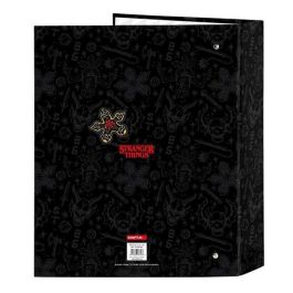 Carpeta de anillas Stranger Things Negro A4 27 x 33 x 6 cm