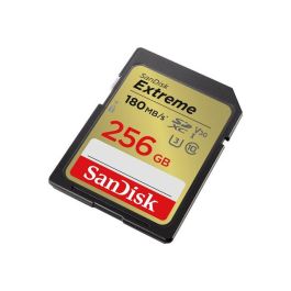 SanDisk Tarjeta de Memoria Extreme 256 GB SDXC UHS-I U3 V30 - 180MB/s Lectura, Resistente al Agua y Golpes, para 4K UHD