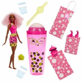 Barbie HTJ20 Pop Reveal Bubble Tea Series Muñeca perfumada articulada. Incluye slem, cubos con accesorios, 2 cambios color y animal. Precio: 40.98999993. SKU: B1GJQEVK3N