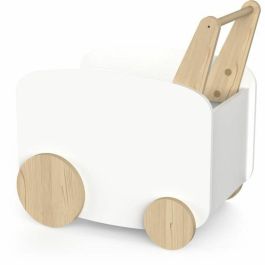 Demeyere DEM3397701638296 Carro de Almacenamiento con Ruedas FIRMIANA Estilo Escandinavo, Blanco Mate / Roble Kronberg, 49,8 x 35 x 52,5 cm