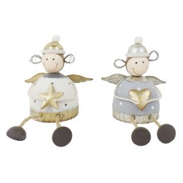 DKD Home Decor Figura Navidad Moderna Blanco Gris Metal 9 x 16 x 6.5 cm (6 Unidades) Precio: 25.5899996. SKU: B12QM8TRME
