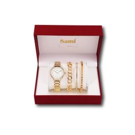 SAMI Reloj de Mujer con Correa Roja y Strass - Conjunto de 12 Nos + 3 Pulseras Precio: 26.6805. SKU: B1B783757M
