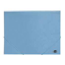 Liderpapel Carpeta con Gomas Tres Solapas Polipropileno DIN A4 Celeste Opaco