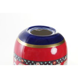 DKD Home Decor Jarrón de Porcelana Colección Adrien Estilo Shabby Multicolor 18x18x42 cm