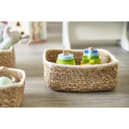 Privilege Set 3 Cestas Mimbre Cuadradas 23 cm, 20 cm, 17 cm (4 Cajas)