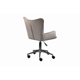 DKD Home Decor Silla Loft Crema Metal/Poliéster Plateado 56.5x80x52 cm