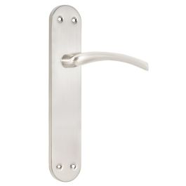 HERRAJES ALK Manilla Faus de Aluminio Níquel Satinado para Puerta - 241mm Largo, 45mm Ancho (Juego de 2 Unidades)
