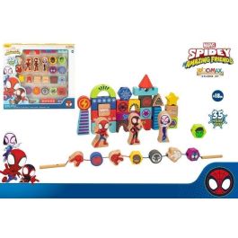 Juego de construccion de madera spidey amazing friends & friends con 50 piezas Juego de construccion de madera spidey amazing friends & friends con 50 piezas