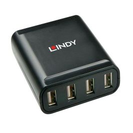 Lindy Extensor USB 2.0 Cat.6 4 Puertos para Periféricos, hasta 60m, con Cable Red Cat.5e/6 y Alimentación